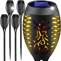 Lampa Solarna Pochodnia LED Płomień Ogień Płomienia Ogrodowa 4 szt 23560