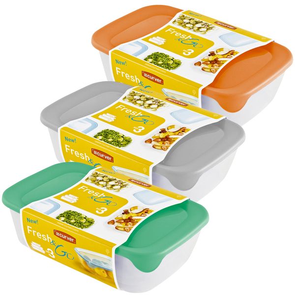 Curver Pojemnik Na Żywność Pudełko Na Lunch 3szt zdjęcie 1