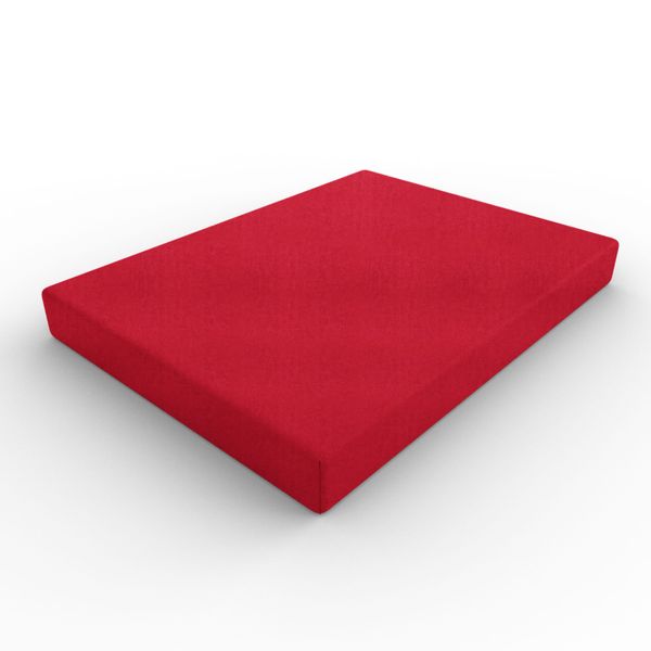 Czerwone prześcieradło bawełniane 220x200 zdjęcie 3