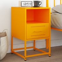 Szafka nocna, musztardowa, 36x39x60,5 cm, stal