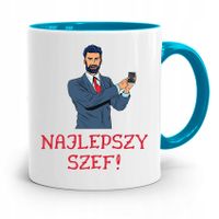 Kubek Błękitny Dla Szefa Najlepszy Szef Prezent Z Nadrukiem Ze Zdjęciem
