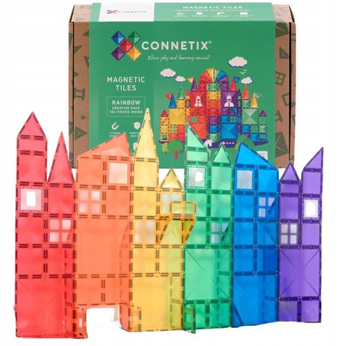 Klocki magnetyczne Rainbow Creative 102 Connetix duży zestaw startowy na Arena.pl