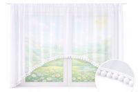 FIRANKA DZIECIĘCA Maja dla dziewczynki ŚLICZNA z pomponami 300 x 145 biel