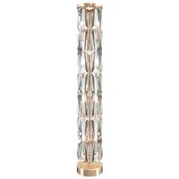 Lampa stojąca glamour Puntes MOD043FL-08G do salonu przeźroczysta złota
