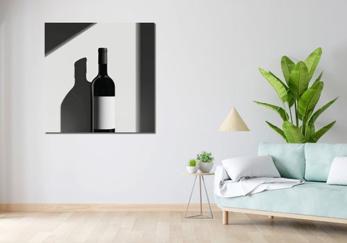 Obraz 100x100cm Butla Wina na Arena.pl