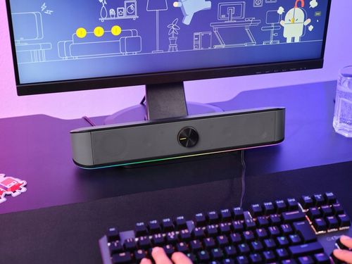 GŁOŚNIK SOUNDBAR KOMPUTEROWY PC RGB LED 12W GAMINGOWY STEREO na Arena.pl