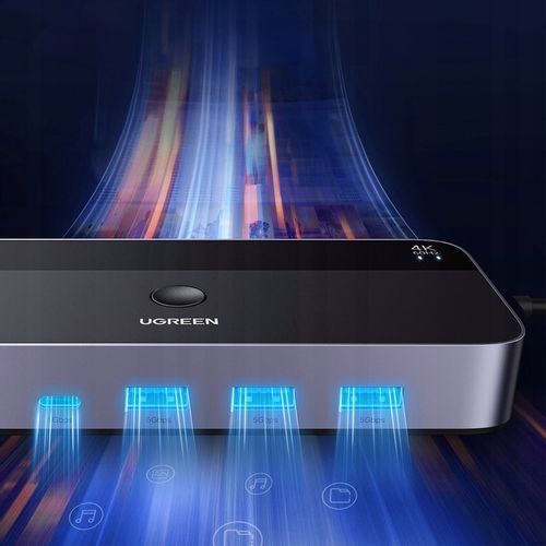 UGREEN PRZEŁĄCZNIK SWITCH KVM 2w1 HDMI USB-A USB-B USB-C MICRO 4K 2X KABEL na Arena.pl