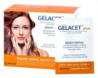 GELACET PLUS PROSZEK Z BIOTYNĄ I CYNKIEM SKÓRA WŁOSY PAZNOKCIE 21 SASZETEK