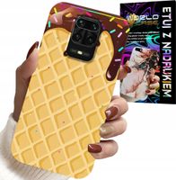 ETUI DO XIAOMI NOTE 9 PRO / 9S - Z MOTYWEM WAFLA Z POLEWĄ CZEKOLADOWĄ