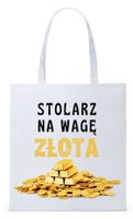 Dla Stolarza Na Prezent Torba Eco Biała Shopper Z Nadrukiem Ze Zdjęciem