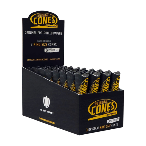 bibułki skręcone cones mountainhigh king size 3szt na Arena.pl