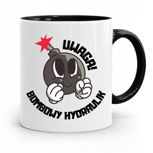 Kubek Czarny Prezent Dla Hydraulika Bombowy Z Nadrukiem Ze Zdjęciem na Arena.pl