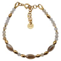 Bransoletka - Muszla, Cytryn, Hematyt złoty i srebro złocone