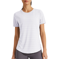 Koszulka sportowa damska do jogi treningowa szybkoschnąca biała XS