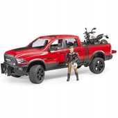 BRUDER 2502 Pojazd terenowy RAM z motocyklem i figurką