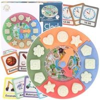 zegar sorter edukacyjny układanka klocki labirynt kształty nauka godzin