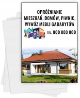 Ulotki A5 reklamowe firmowe 1000 szt dużo wzorów OPRÓŻNIANIE MIESZKAŃ