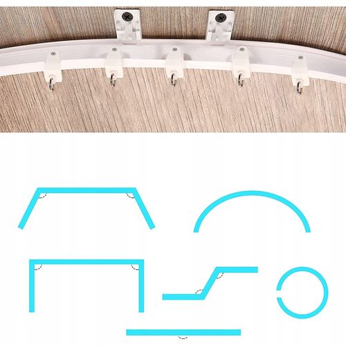 ELASTYCZNA SZYNA DO ZASŁON SUFITOWYCH ZAKRZYWIONY DRĄŻEK DO ZASŁON KARNISZ na Arena.pl