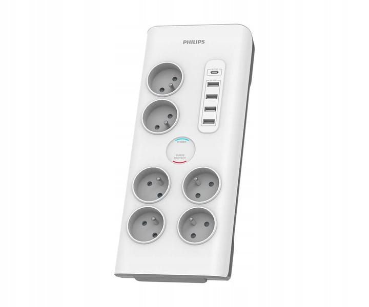 Listwa PHILIPS 6 gniazd 5 USB 2M zdjęcie 1