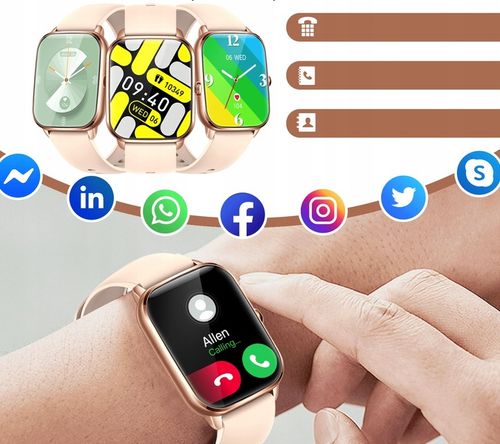 SMARTWATCH DAMSKI ZEGAREK PL MENU POWIADOMIENIA ROZMOWY SMART WATCH na Arena.pl