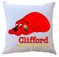Poduszka z wkładem Clifford - Wielki Czerwony Pies