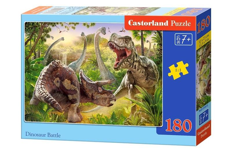 Puzzle 180 el. Dinosaur Battle zdjęcie 1