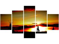 75CM 120 OBRAZ 5 ELEM POWRÓT WOJOWNIKA ŚCIENNY DRUK