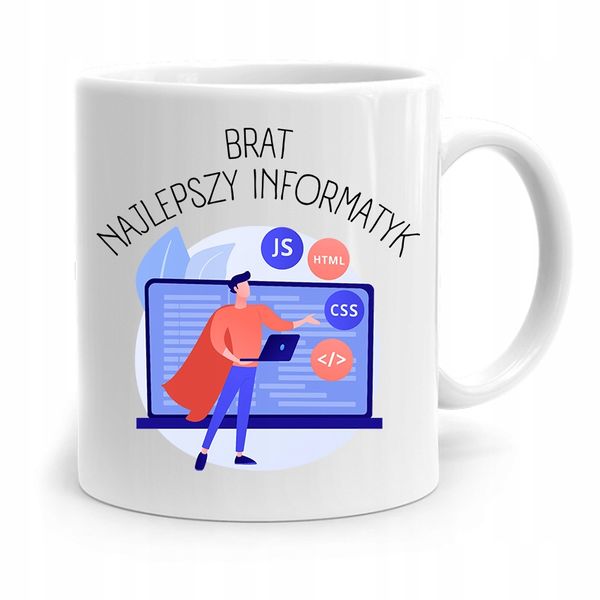 Kubek Dla Brata Dziecka Najlepszy Informatyk Z Nadrukiem Ze Zdjęciem zdjęcie 1