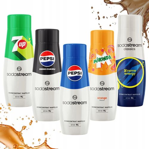 Koncentrat Syrop Soda Stream zestaw Pepsi bez cukru Mirinda 7Up Energy 440m na Arena.pl