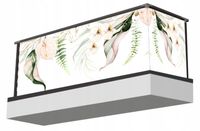 Osłona BALKONOWA pastelowy motyw KWIATY LIŚCIE