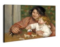 Child with Toys   Gabrielle and the Artist_s Son, Jean, Auguste Renoir - obraz na płótnie 30x20 cm