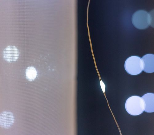 KURTYNA ŚWIETLNA LAMPKI SOPLE DRUCIKI 200 LED 2x2m GIRLANDA USB + ADAPTER na Arena.pl