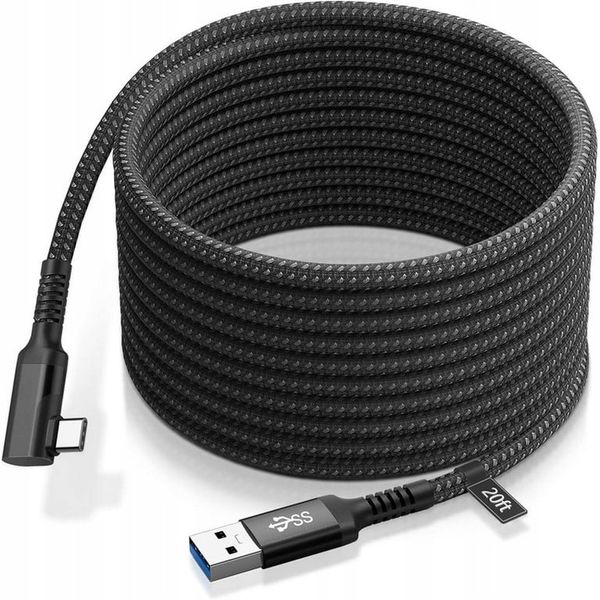 Kabel 6m do Oculus Link / Quest / Quest 2 / Quest 3 Steam VR USB 3.2 USB-C zdjęcie 1