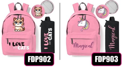 Zestaw Do Szkoły Czerwony Plecak + Piórnik + Pin MINNIE MOUSE Bajka Wzory na Arena.pl