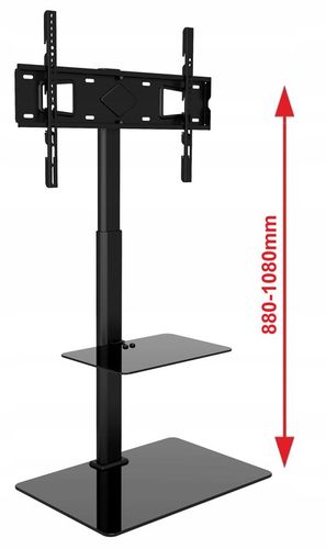 Podłogowy STOJAK TV pod telewizor z półką Uniwersalny Obrotowy na Arena.pl