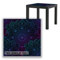 BLAT SZKLANY IKEA LACK Mandala z Twoim napisem 55x55cm 027b