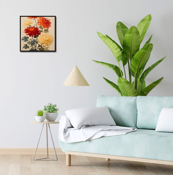 Plakat 40x40cm Tańczące Chryzantemy zdjęcie 4