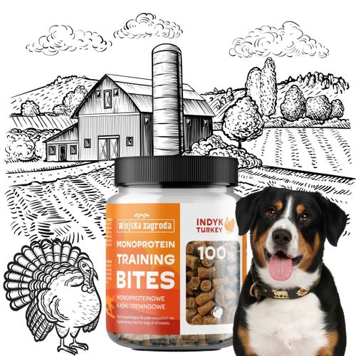 przysmak dla psa indyk kąski monoproteinowe treningowe 150g wiejska zagroda na Arena.pl