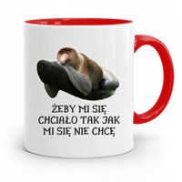 Kubek Czerwony Nosacz Janusz Żeby Mi Się Tak Z Nadrukiem Ze Zdjęciem