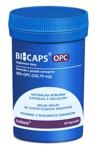 ForMeds BICAPS OPC 95% Ekstrakt z pestek winogron - suplement diety - 60 kapusłek