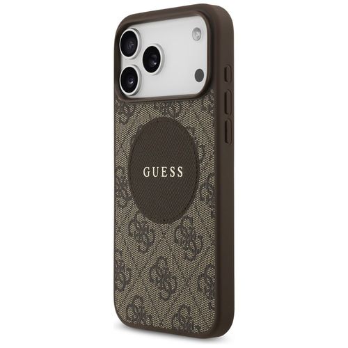 Etui Guess 4G Circle Classic Logo MagSafe do iPhone 17 Pro Max brązowy na Arena.pl