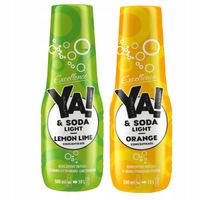 2 x ZESTAW SYROPÓW YA SODA DO SATURATORA WODY 500ML COLA LEMON LIME KONCENT
