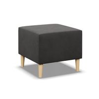 Pufa, podnóżek, MILO, mikrofaza, 51x51x40 cm, szary | TYLETEGOTU