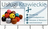 BANER REKLAMOWY 100x50cm projekt w cenie DUŻY WYBÓR KRAWIECTWO