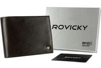 klasyczny, skórzany portfel męski - rovicky