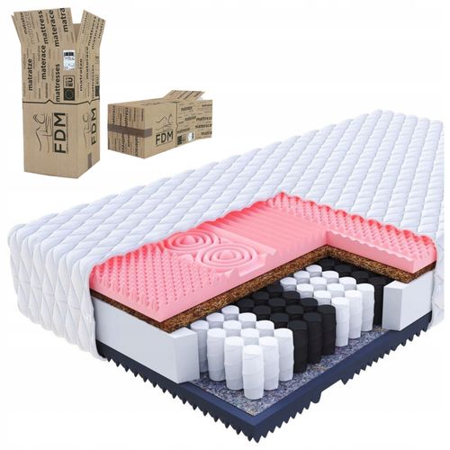 Materac kieszeniowy PROFILOWANY 140 x 200 22CM PIANKA HR VISCO KOKOS H3 H4 na Arena.pl