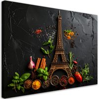 Obraz do kuchni restauracji baru jadalni, Wieża Eiffla 45x30