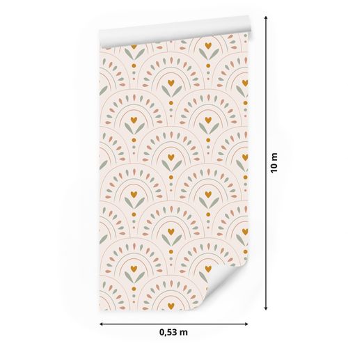 Tapeta W Rolce Dla Dzieci Geometryczny WZÓR Styl Boho Ornamenty na Arena.pl