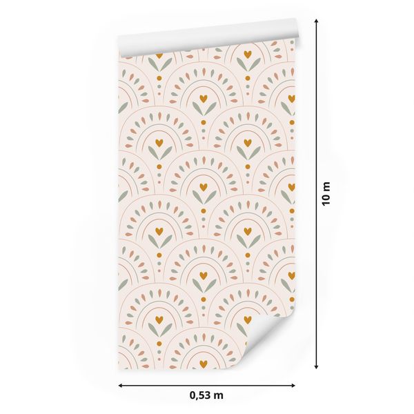 Tapeta W Rolce Dla Dzieci Geometryczny WZÓR Styl Boho Ornamenty zdjęcie 4