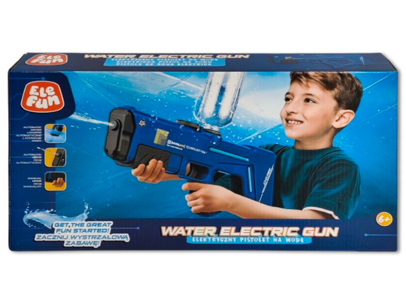 Pistolet na  wodę - Elektryczny 40cm - Niebieski zdjęcie 5